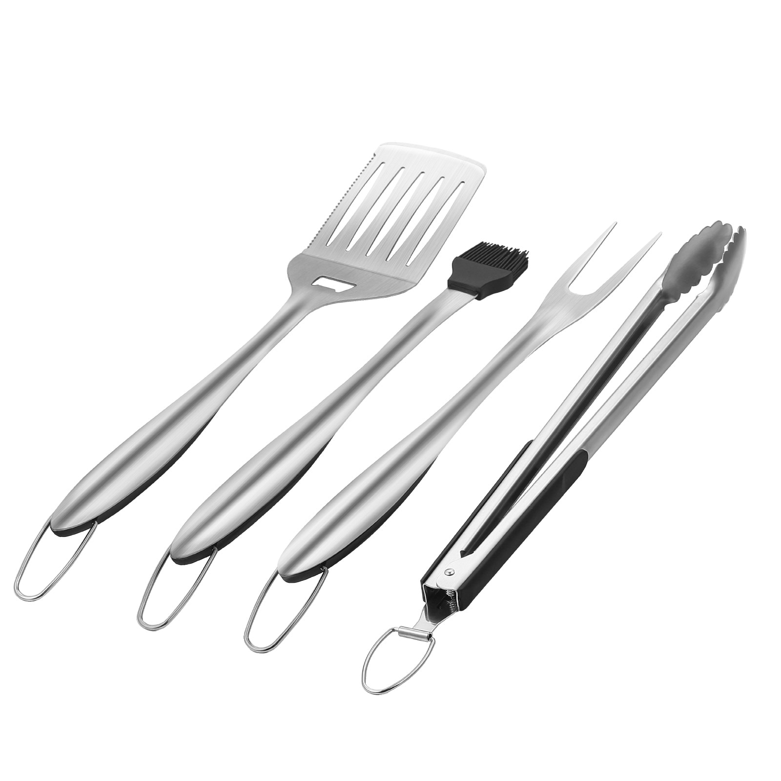 4 Piece Stainless Steel Grilling Tool Set For Bbq Barbecue Utensils_voghion.com